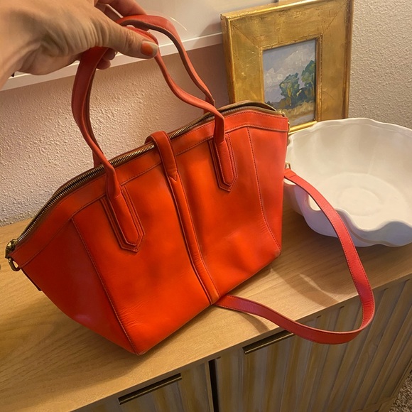 J. Crew real leather coral purse handbag summer! - Picture 2 of 5